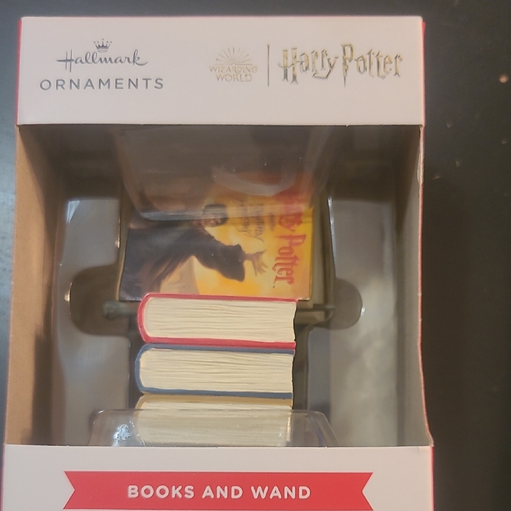 Hallmark Harry Potter Books and Wand Ornament